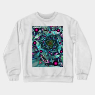 Turquoise and Pink Party Celebration Art Crewneck Sweatshirt